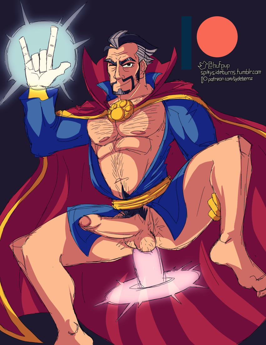 abs anal balls bara beard biceps big_balls big_penis daddy dilf doctor_strange doctor_strange_(series) erection hairy_chest hufpup male male_nipples male_only male_pubic_hair manly marvel marvel_comics mature_male muscular_male nipples nude pecs penis stephen_strange sydebernz