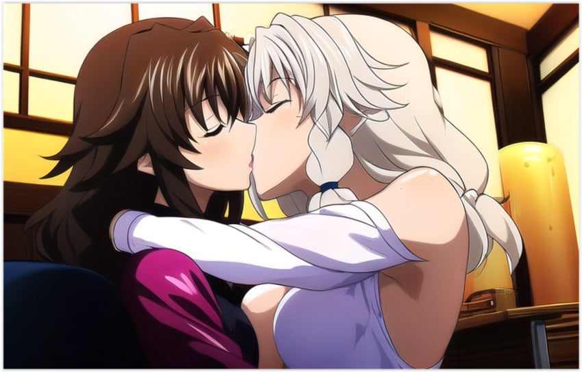 ai_generated daughter-in-law grayfia_lucifuge high_school_dxd in-lawcest lesbian_couple lesbian_kiss lesbian_sex mother-in-law mother-in-law_and_daughter-in-law venelana_gremory yuri