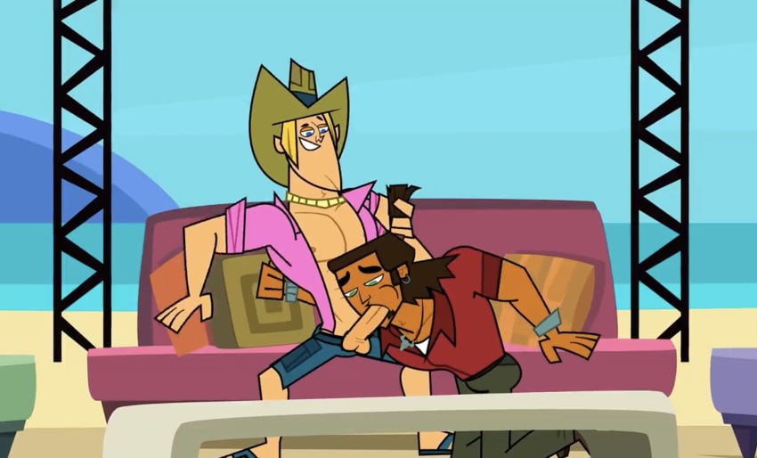 2boys alejandro_burromuerto_(tdi) big_penis blowjob dark-skinned_male dark_skin gay gay_sex geoff_(tdi) human human_only kuraburrprn light-skinned_male light_skin male male_focus male_only penis total_drama_island yaoi