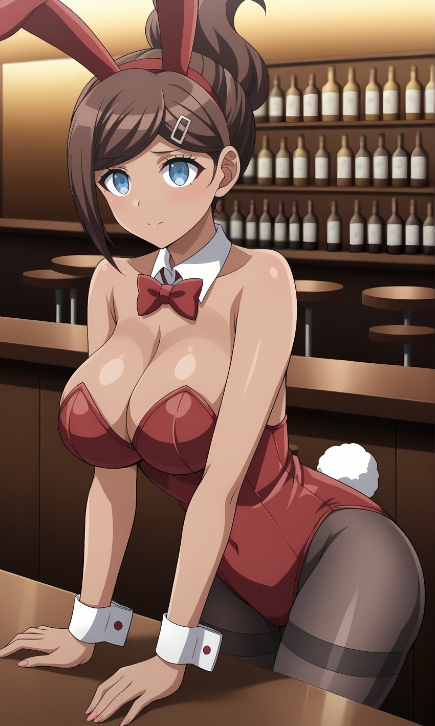 ai_generated alternate_costume asahina_aoi bonnieaiart breasts danganronpa danganronpa:_trigger_happy_havoc deviantart deviantart_link female female_only nai_diffusion solo stable_diffusion tagme