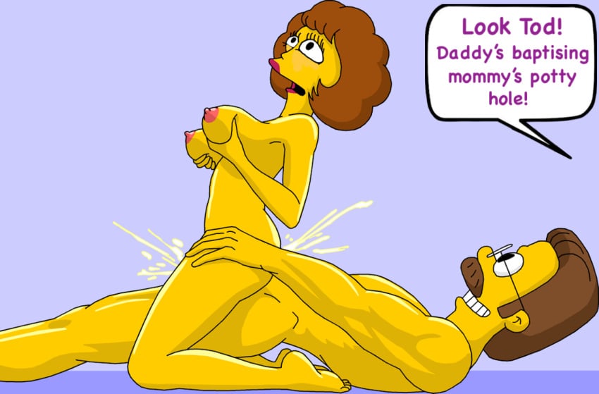 anal caught maude_flanders ned_flanders orgasm reverse_cowgirl_position the_simpsons