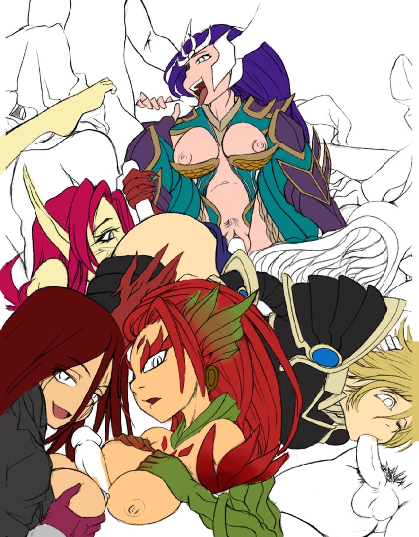 battleborn_kayle blackthorn_morgana dark_valkyrie_diana diana_(league_of_legends) fables_series katarina_du_couteau kayle kimmundo league_of_legends medieval_series morgana woad_tribe zyra