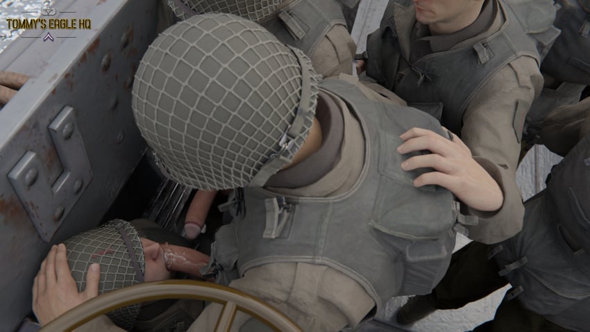 army blowjob exhibitionism gay gay_male gay_sex group group_sex medal_of_honor_airborne military oral oral_sex orgy outdoors soldier soldiers tommys_eagle_hq uniform ww2