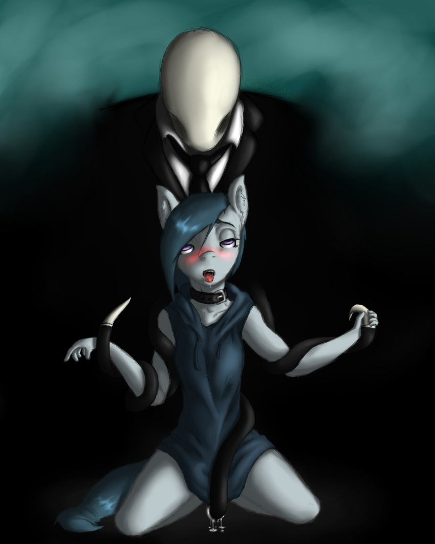 1boy 1girls 2013 ahe_gao anthro blue_hair blue_mane blue_tail blush braymounth clothed_male collar creepypasta crossover drooling duo earth_pony equine eyes_rolling_back female friendship_is_magic fucked_silly furry hoodie horse insertion kneeling long_blue_hair marble_pie my_little_pony partially_clothed_female penetration pony saliva sleeveless_hoodie slenderman straight tentacle tentacle_sex vaginal_penetration white_tips