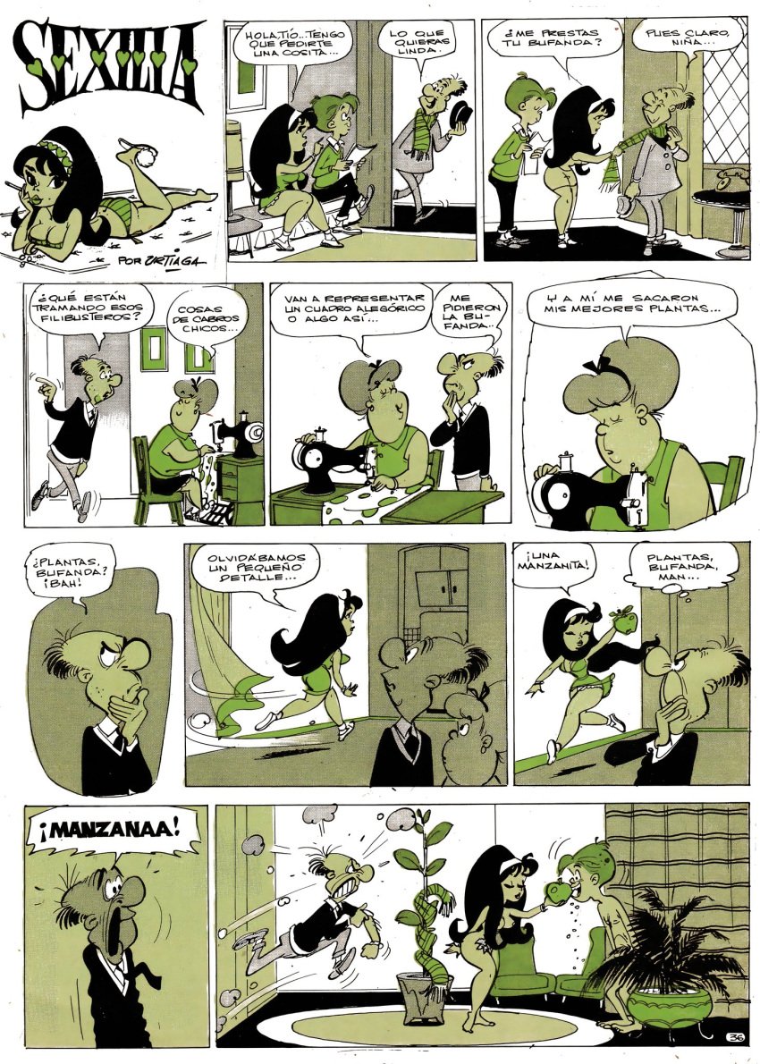 2boys 2girls adam adam_and_eve aggressive aggressive_male angry apple black_hair blush blush bra breasts brown_hair_male clothed clothed_female clothed_male comedy comic comic_page dialogue el_pinguino_comic eve eve_(biblical_figure) eve_(cosplay) father female forbidden_fruit glasses headband indoor indoor_nudity indoors leaf leaf_censor leaf_on_crotch light-skinned_female light-skinned_male light_skin male mother naked naked_female naked_male nipples nude nude_female nude_male orange_hair panties peeping peeping_tom red_face sexilia shocked spanish_dialogue spanish_text underwear urtiaga white_bra white_panties