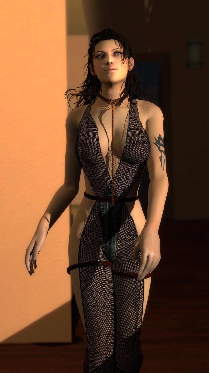 3d black_hair breasts final_fantasy final_fantasy_xiii junchan nude oerba_yun_fang_(ff_xiii) red_eyes