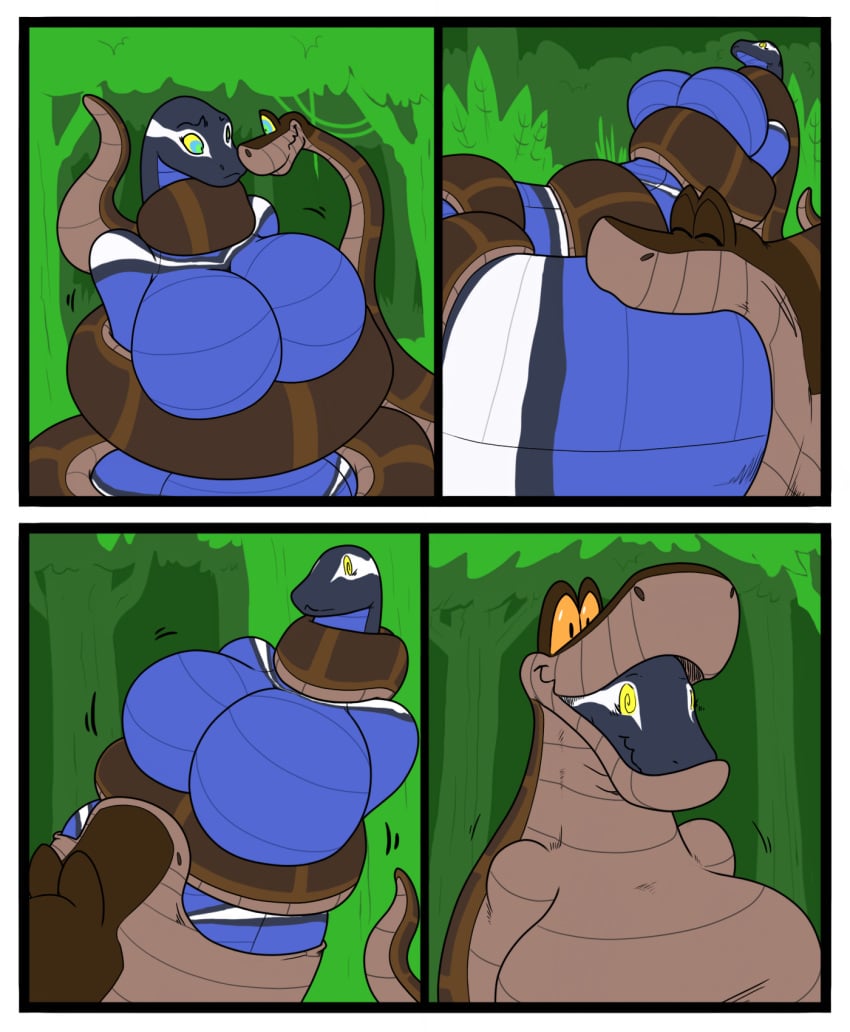 anthro big_breasts breasts curvy curvy_figure female_prey heartman98 hypnosis hypnotic_eyes ikathlee kaa kaa_(jungle_book) mind_control naga nude nude_female python serpentine snake snake_girl the_jungle_book vore wide_hips