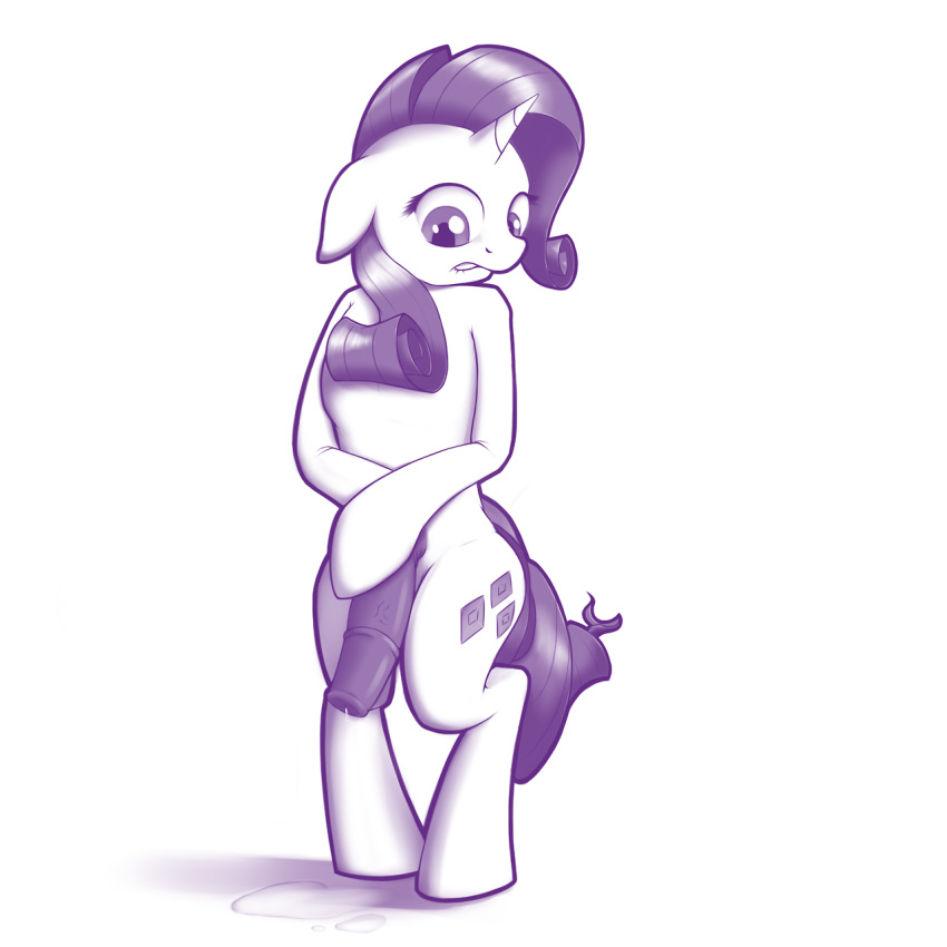 cum embarrassed friendship_is_magic futanari jollyssillystuff monochrome my_little_pony rarity_(mlp) smooth_skin tagme white_background