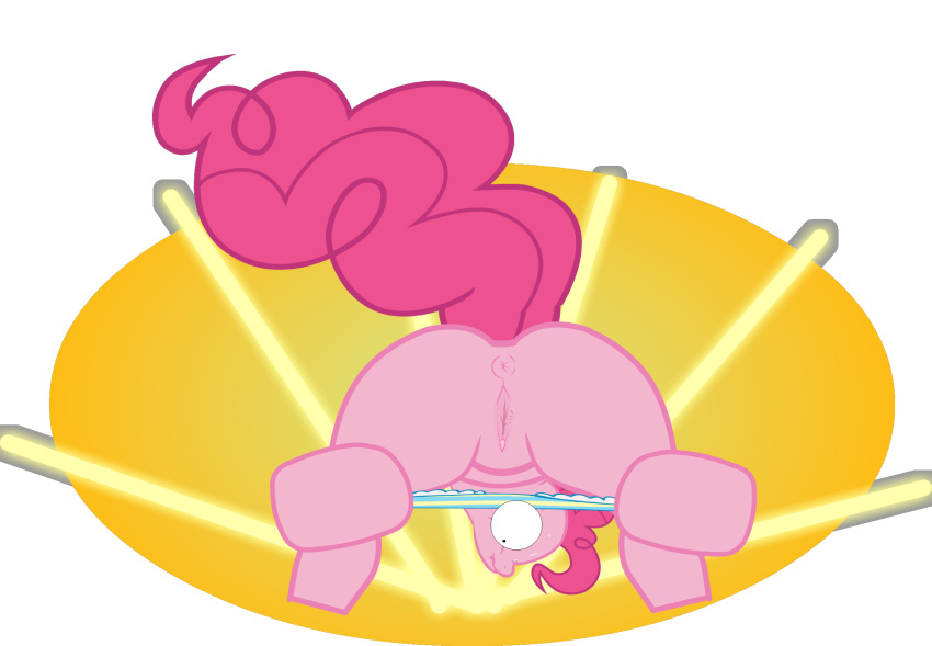 back_view earth_pony equine female female_only feral friendship_is_magic fur hair mammal my_little_pony nude pink_fur pink_hair pinkie_pie_(mlp) pony pussy solo tagme tail tiarawhy