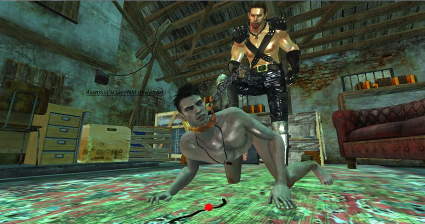 3d capcom chris_redfield crossover dante dante_(dmc:_devil_may_cry) devil_may_cry_(series) dmc:_devil_may_cry gay human male male_only multiple_males penis resident_evil resident_evil_6 yaoi