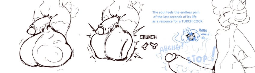 big_balls big_penis clenched_balls cock_vore death fatal_vore sketch turch vore