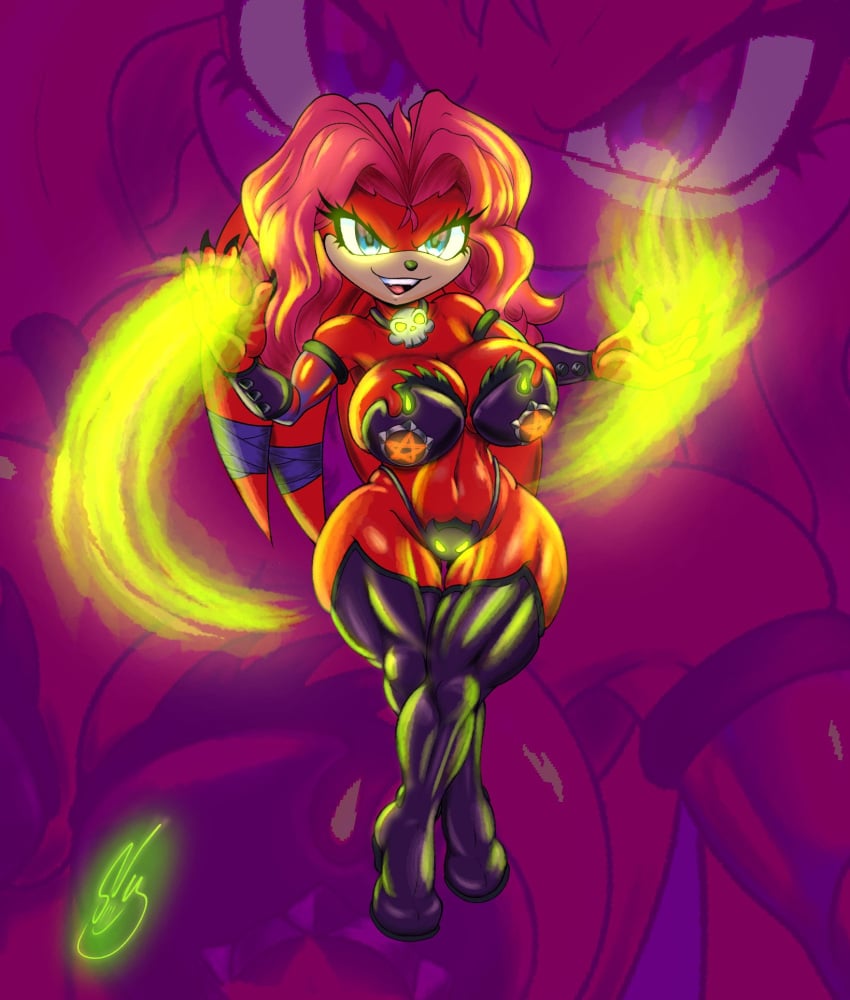 1girls barely_sly female lien-da solo solo_female sonic_(series) sonic_the_hedgehog_(series) tagme
