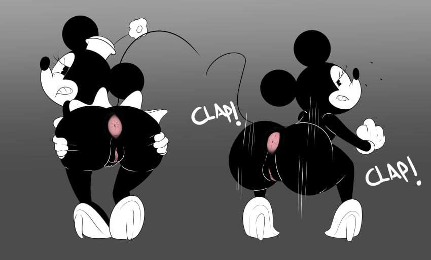 1girls anthro anus ass ass_clapping bent_over big_ass black_body bouncing_ass clapping_cheeks disney female female_only heels looking_at_viewer looking_back minnie_mouse motion_lines mouse no_panties nude nude_female png presenting presenting_hindquarters pussy rodent scrabble007 shoes skirt solo spread_ass spreading thick_thighs twerking wide_hips