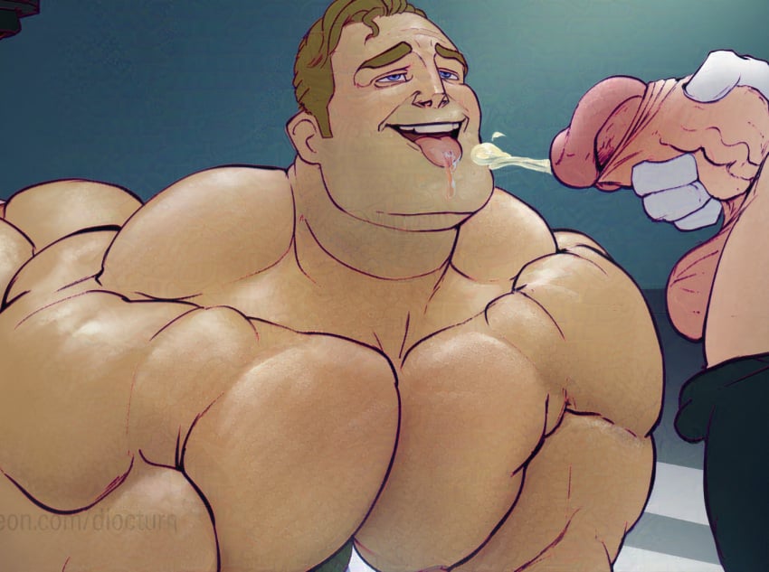 bara bara_tiddies bara_tits big_pecs blonde_hair bob_parr buff cum cumshot dilf diocturn foreskin gay looking_at_another mr._incredible pecs penis salivating sketch smiling_at_partner sticking_out_tongue syndrome tongue_out uncircumcised uncut yaoi