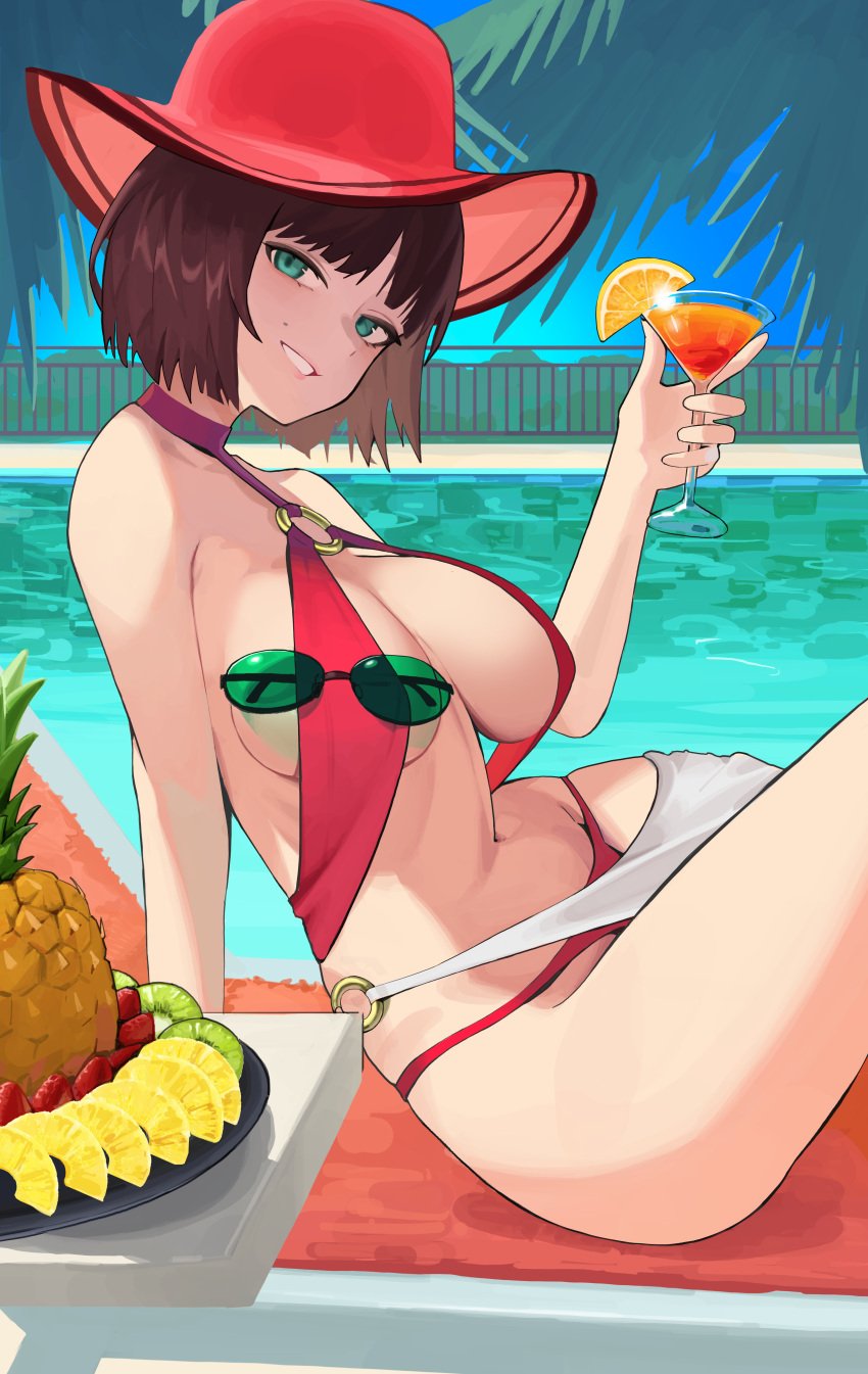 breasts ddul female female_only guilty_gear i-no short_hair solo swimsuit