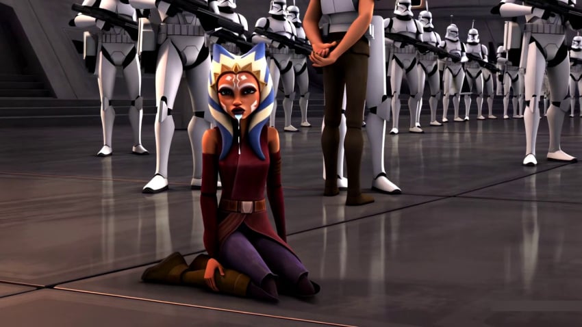 3d ahsoka_tano ai_generated clone_trooper clone_wars cum cum_dripping_from_mouth cum_on_lips cumdump cumslut interspecies kneeling oral orange_skin post_oral sex_slave sextoy smutgen star_wars togruta