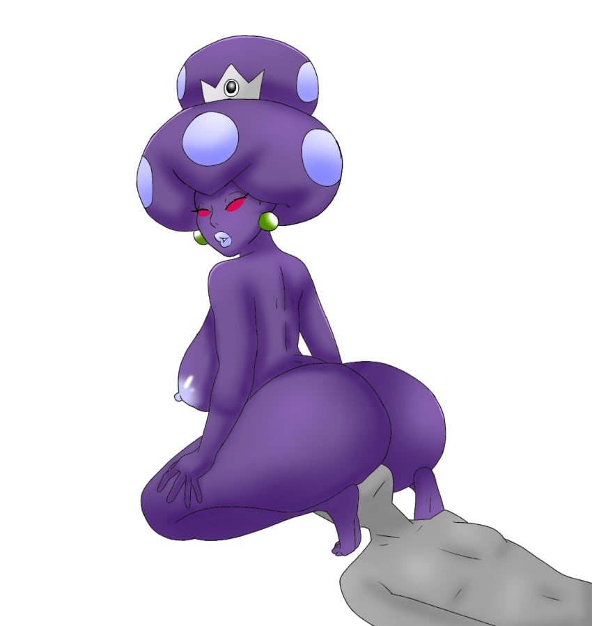 1boy 1girls alien alien/human alien_girl alien_humanoid anon ass ass_focus color crown earrings edit edited faceless_character facesitting femdom green_earrings humanoid legoman mario_(series) mario_and_luigi:_partners_in_time mario_and_luigi_(series) nintendo nude nude_female nude_male princess_shroob purple_skin red_eyes silver_crown white_nipples