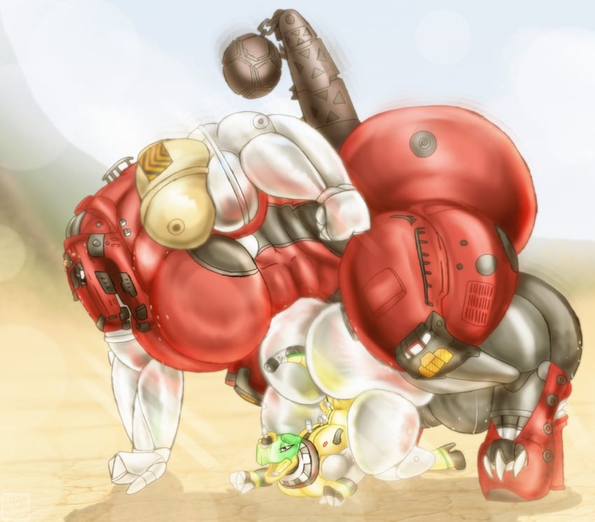 anthro ass big_breasts big_butt breasts claws clothing dinosaur dinotrux dominant dominant_male dreamworks duo footwear high_heels hybrid interspecies lizard looking_pleasured machine male male/male male_anthro male_penetrating mecha muscular muscular_anthro muscular_male penetration prehistoric_species reptile reptool revvit_(dinotrux) robot robot_anthro robotic scalie shoes smile t-trux tail theropod thick_thighs toe_claws tools tyrannosaurid tyrannosauroid tyrannosaurus tyrannosaurus_rex tyrux_(dinotrux) wrecking_ball xtrent968