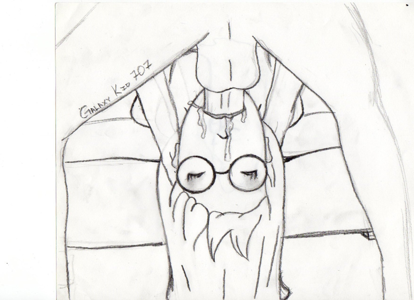 daria daria_morgendorffer fellatio galaxy_kid_707 glasses irrumatio oral partial_male tagme throat_swabbing