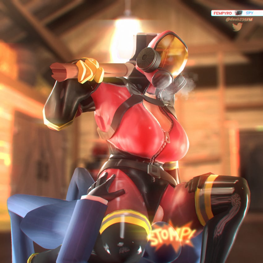 3d dash23 faceless_forefront fempyro pyro sfm source_filmmaker spy_(team_fortress_2) straight team_fortress_2