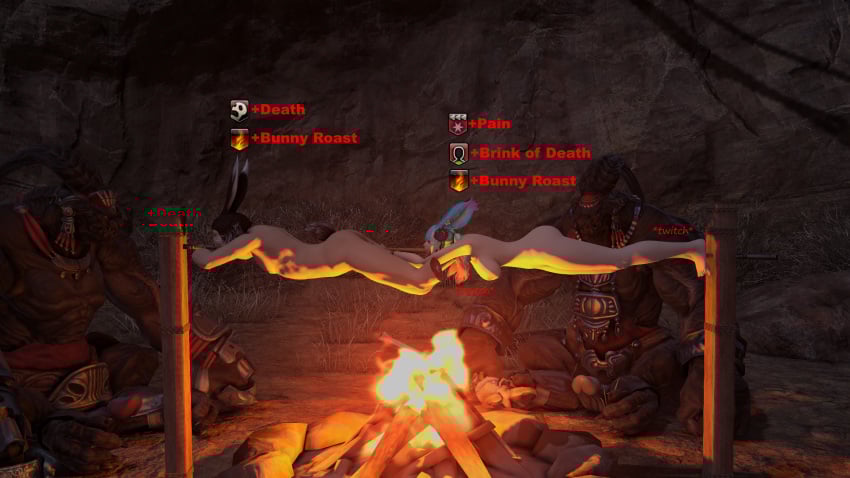all_the_way_through bad_end death female final_fantasy_xiv fire imminent_death male missing_limbs rhey_idol