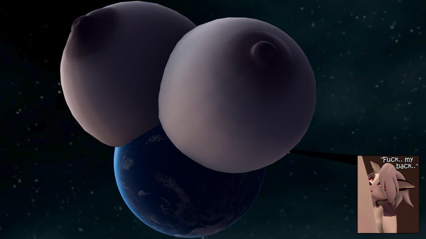 16:9 2025 3d 4k absurd_res anthro areola astronomical_breasts astronomical_hyper big_breasts breasts breasts_on_planet canid canid_demon canine coriponer demon digital_media_(artwork) earth english_text female fur hellhound helluva_boss hi_res huge_breasts hyper hyper_breasts loona_(helluva_boss) mammal mythological_canine mythological_creature mythology nipples nude planet profanity solo tail text white_body white_fur widescreen