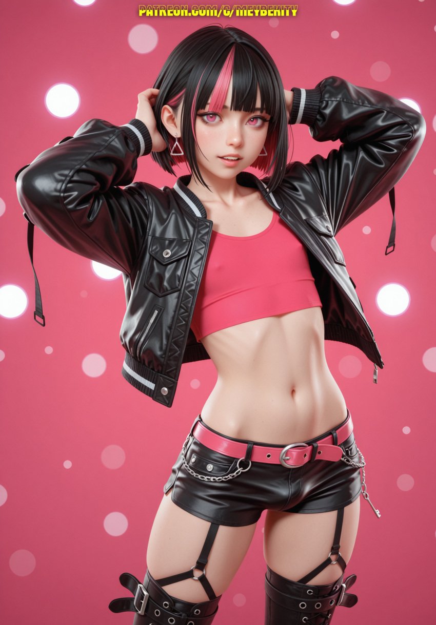 1boy ai_generated bulge femboy meybekity otoko_no_ko shorts trap yaoi
