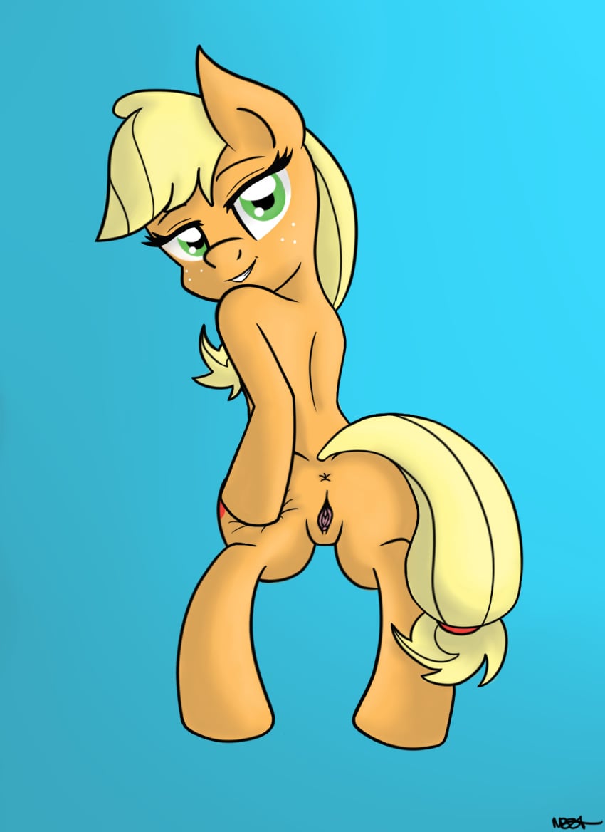 applejack_(mlp) earth_pony equine female female_only friendship_is_magic fur my_little_pony niggabuysomeapples pony smooth_skin solo tagme