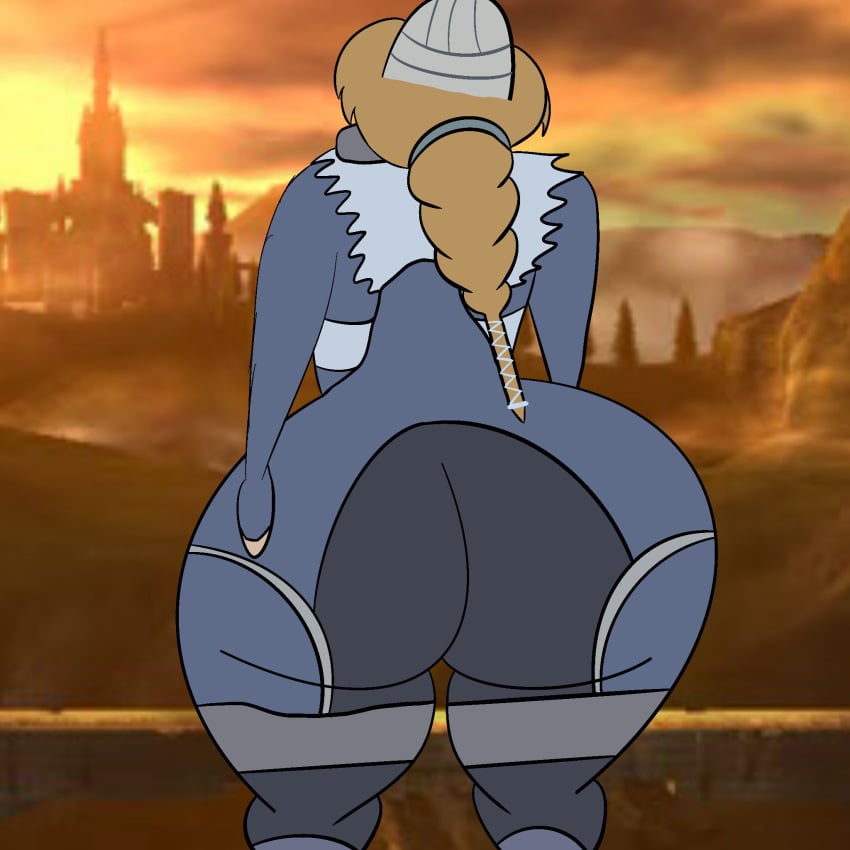 1girls ass ass_focus back_view big_ass curvydoodles female game_background huge_ass sheik solo solo_female super_smash_bros. super_smash_bros._brawl the_legend_of_zelda thick thick_ass thick_thighs