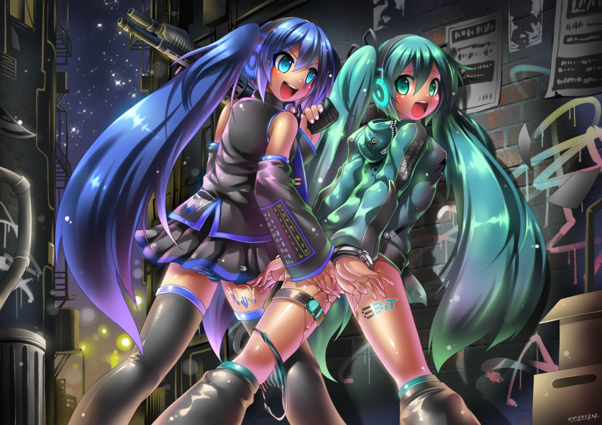 8bit apb emperpep hatsune_miku shini shinidesu vocaloid