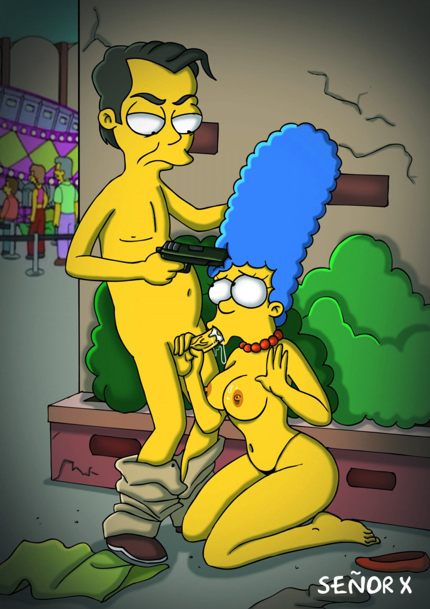 color dwight_diddlehopper female human male marge_simpson senor_x straight tagme the_simpsons