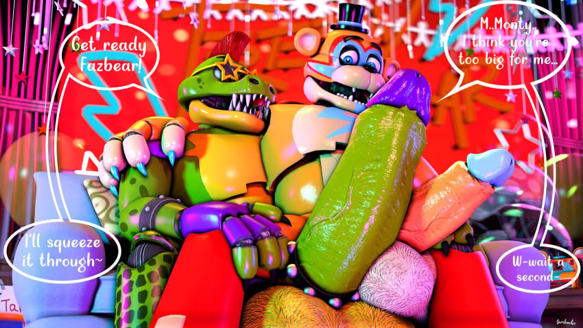 2023 2boys 3d 3d_(artwork) alligator alligatorid animatronic anthro anthro_on_anthro anthrofied artist_name artist_signature balls ballsack bara bear big_balls big_cock big_penis big_testicles blue_eyes bodypaint boner bow_tie bowtie bracelets claws cock cock_ring crocodile crocodilian crocodylid digital_media_(artwork) duo duo_focus english_dialogue english_text erect_penis erection facepaint fangs fangs_out finger_claws five_nights_at_freddy's five_nights_at_freddy's:_security_breach foreskin foreskin_folds fronty gay gay_domination gay_male gay_sex glamrock_freddy_(fnaf) glans glasses grey_body gumboochie hairy_balls hand_on_leg hand_on_shoulder headgear headwear huge_balls huge_cock huge_testicles humanoid_genitalia humanoid_penis hyper hyper_balls hyper_genitalia hyper_penis imminent_penetration imminent_sex intact large_penis legs_held_open legs_spread lifting_person long_penis looking_at_another looking_at_partner looking_at_penis machine male male/male male_only mammal mammal_humanoid mohawk_(hairstyle) montgomery_gator_(fnaf) multiple_boys nude open_mouth orange_body penile penis penis_size_difference presenting_penis red_hair reptile reptile_humanoid retracted_foreskin riding riding_penis robot scottgames scrotum sharp_teeth shoulder_pads sitting_on_penis sitting_on_person smooth_penis spiked_bracelet spiked_cock_ring spread_legs star_glasses steel_wool_studios sunglasses testicles text text_bubble thick_penis top_hat two_tone_body uncut vein veiny_penis