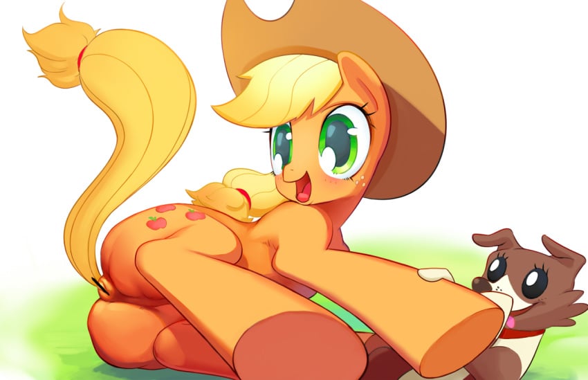 applejack_(mlp) ass censored friendship_is_magic my_little_pony tagme winona_(mlp)