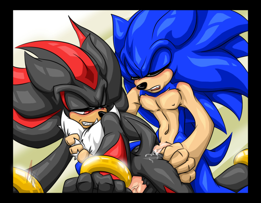 blue_fur furry furry_only hedgehog icandy madamsyren mammal shadow_the_hedgehog sonic_(series) sonic_the_hedgehog yaoi