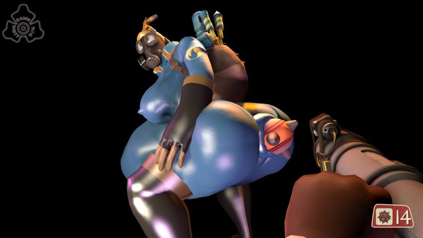 anal_insertion breasts damndirtydog demoman pyro stomach_bulge