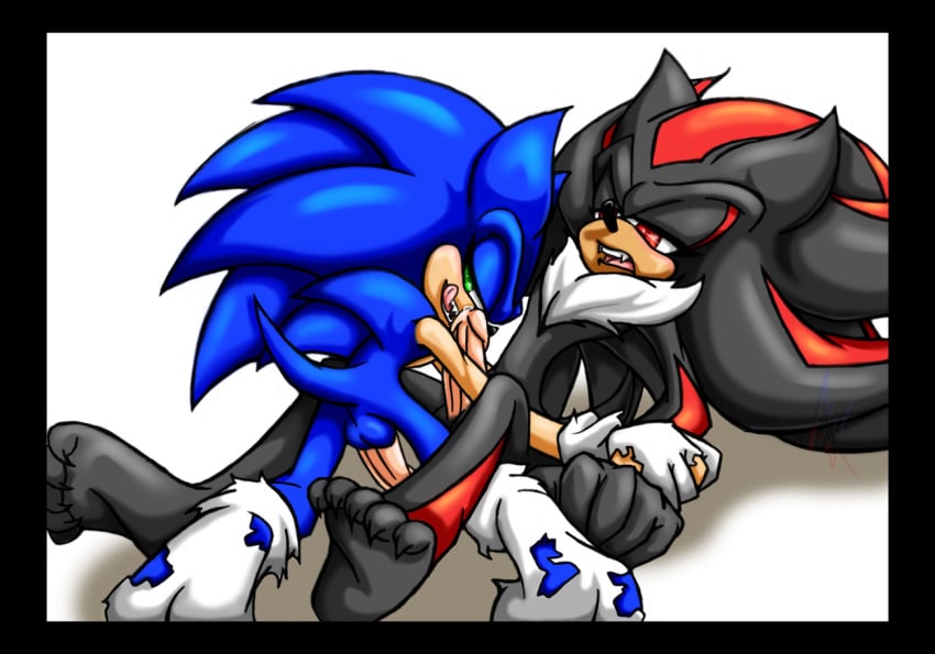 blue_fur furry furry_only hedgehog icandy madamsyren mammal shadow_the_hedgehog sonic_(series) sonic_the_hedgehog yaoi