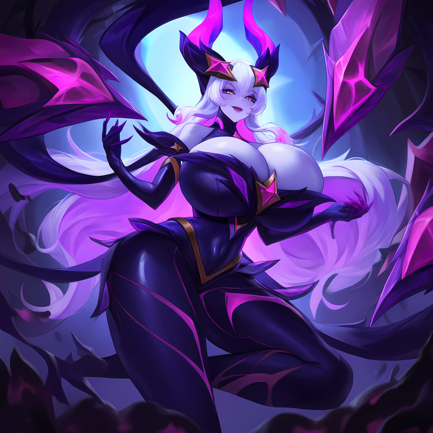 ai_generated big_breasts evelynn huge_breasts league_of_legends nai_diffusion star_guardian_evelynn star_guardian_series succubus wide_hips