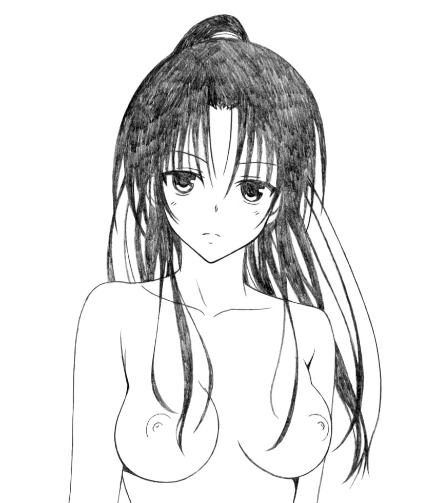 breasts female female_only ffcreatyuuki kujou_rin long_hair looking_at_viewer nipples nude_female pointy_chin to_love-ru