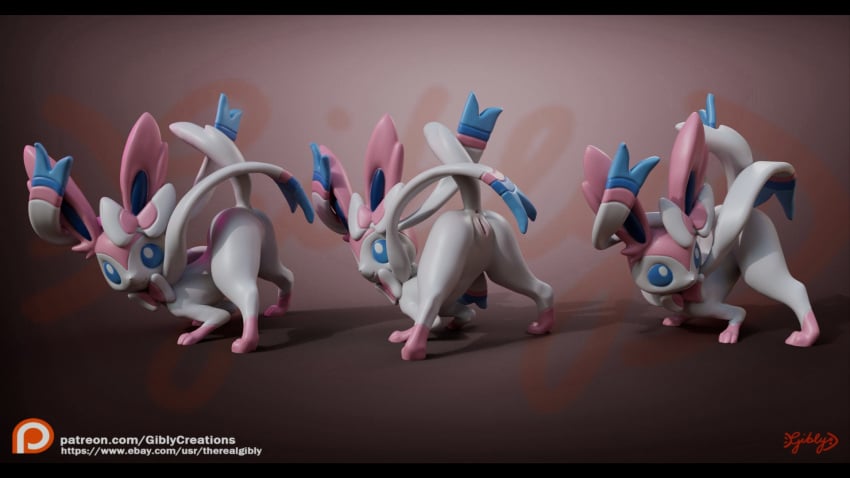 3d_(artwork) anus ass blue_eyes digital_media_(artwork) eeveelution female feral generation_6_pokemon genitals gibly hi_res nintendo pokemon pokemon_(species) pose presenting presenting_hindquarters pussy simple_background solo spread_legs spreading sylveon