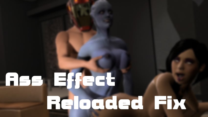 1boy 3d asari commander_shepard interracial interspecies kasumi_goto liara_t'soni male mass_effect tagme threesome