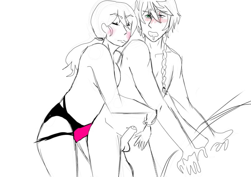 artist_request bungo_stray_dogs bungou_stray_dogs nikolai_gogol pegging self_insert strap-on