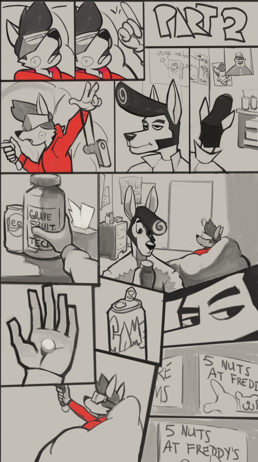 acstlu comic comic_page five_nights_at_freddy's fnaf furry gay jackal jojobizad male male/male male_only phursie vr vr_media