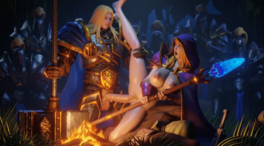 1boy 1boy1girl 1girls 3d animated apulaz arthas_menethil barefoot big_breasts blonde_hair blue_eyes breasts busty curvy curvy_body curvy_female curvy_figure curvy_thighs feet female jaina_proudmoore leg_lift leg_up legs nipples pale-skinned_female pale-skinned_male pale_skin penetration pussy sex straight thick_thighs thighs vagina warcraft world_of_warcraft wow