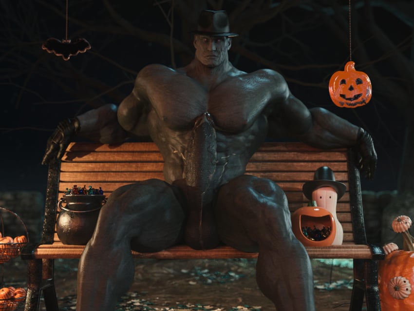 3d balls bara big_balls big_penis boner erection male male_only mr_x muscles muscular nsfwmaker nude penis resident_evil resident_evil_2 solo solo_male