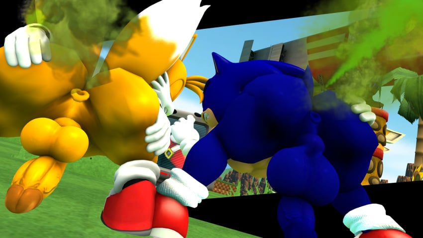 2boys anthro anus ass ass_focus balls big_ass big_butt big_penis bubble_ass bubble_butt doppoarts fart fart_cloud fart_everywhere fart_fetish farting fox furry hedgehog huge_ass huge_butt sega sonic_(series) sonic_the_hedgehog sonic_the_hedgehog_(series) spreading_ass