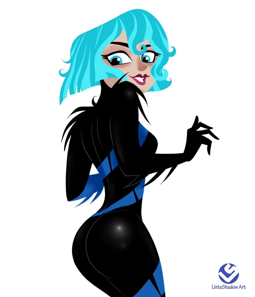 1girls 2020 2020s 4_fingers alternate_version_at_source alternate_version_available blue_eyes blue_hair bodysuit breasts butt cassandra_(tangled) clothing disney disney+ disney_channel eyebrows eyes female female_focus female_only femdom hair hi_res human human_only legs_together lintushadow-art lipstick looking_at_viewer moonstone_(tangled) open_eyes posing rubber rubber_clothing rubber_suit seducing shiny_butt shiny_clothes signature smile solo standing tangled:_the_series teeth teeth_clenched tight_clothing white_background