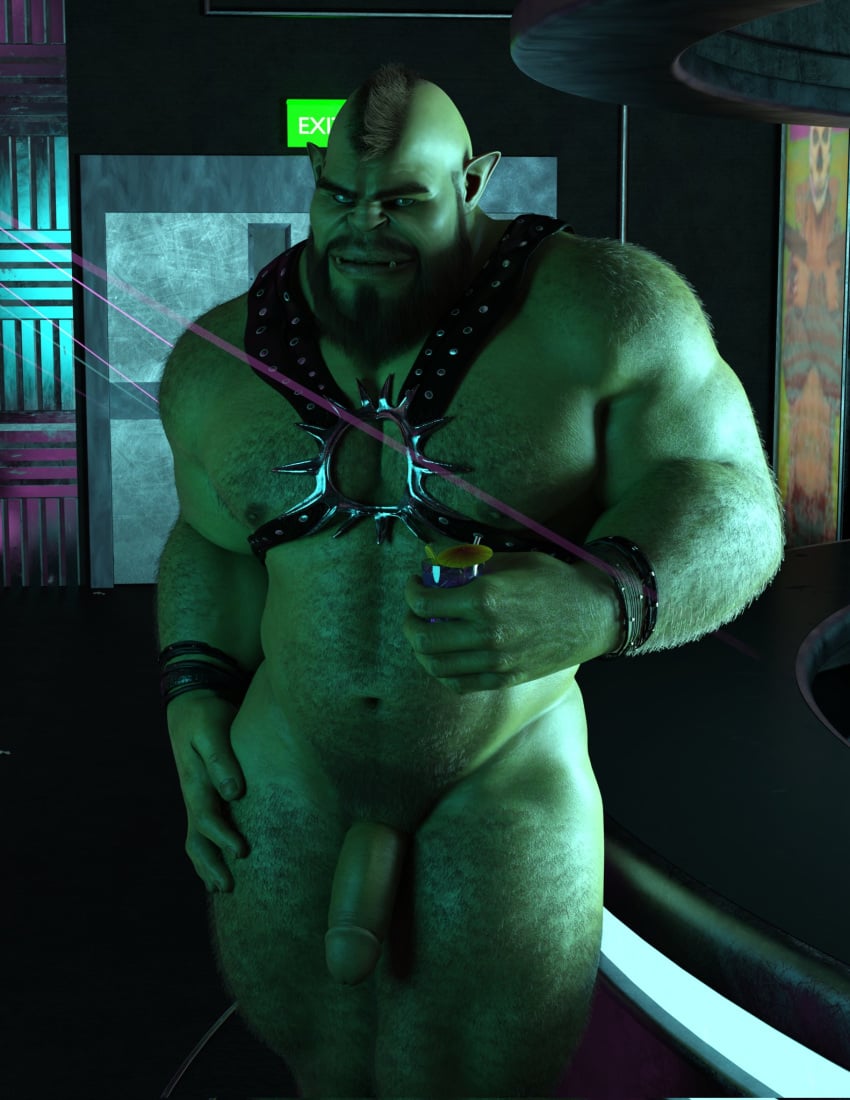 1orc 3d 3d_(artwork) 3d_model flaccid flaccid_cock flaccid_penis green_body green_skin hairy_body hairy_chest hairy_male male male_focus male_only masculine orc orc_male solo solo_focus solo_male wereorc_(artist)