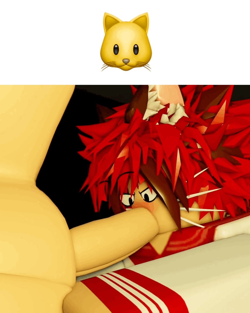 2boys 3d animated blowjob cat_ears cat_emoji catboy deepthroat fellatio femboy gay loop meme multicolored_hair neko-jan penis red_brown_hair roblox robloxian sailor_uniform self_upload sillynekojancat spiky_hair sucking tagme whiskers