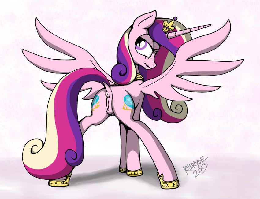 alicorn anus ass equine friendship_is_magic horn killryde my_little_pony princess_cadance_(mlp) pussy solo spread_legs wings