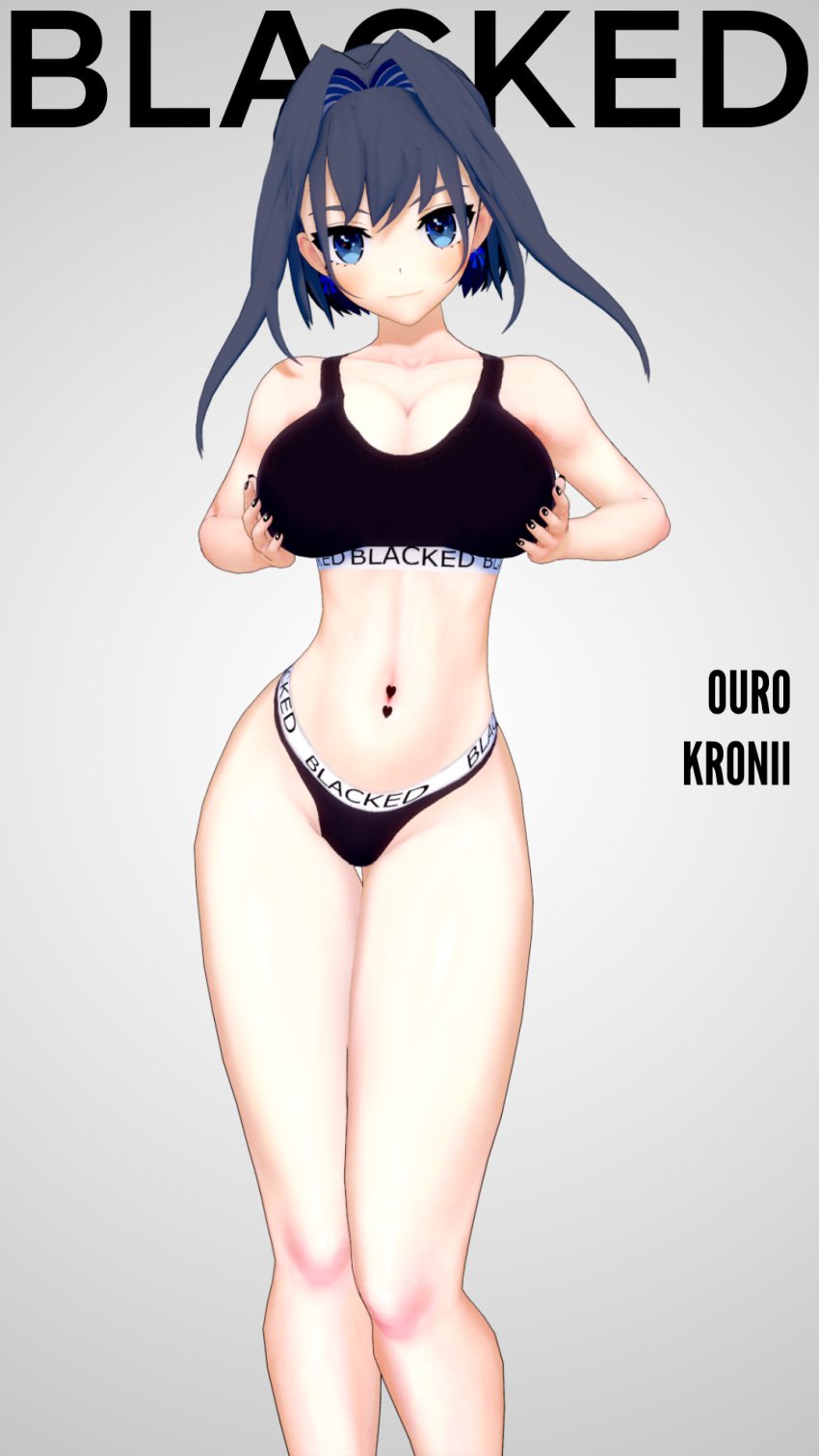 1girls 3d abused_paragon_(artist) blacked blacked_clothing busty commission female female_only hololive hololive_english hololive_english_-council- hololive_english_-promise- koikatsu midriff ouro_kronii solo solo_female virtual_youtuber voluptuous voluptuous_female